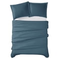 thumbnail image 3 of Cannon Heritage Solid 3-Piece Full/Queen Duvet Set in Dark Blue, Polyester , Adult, All Season, OEKO-TEX Certified, 3 of 6