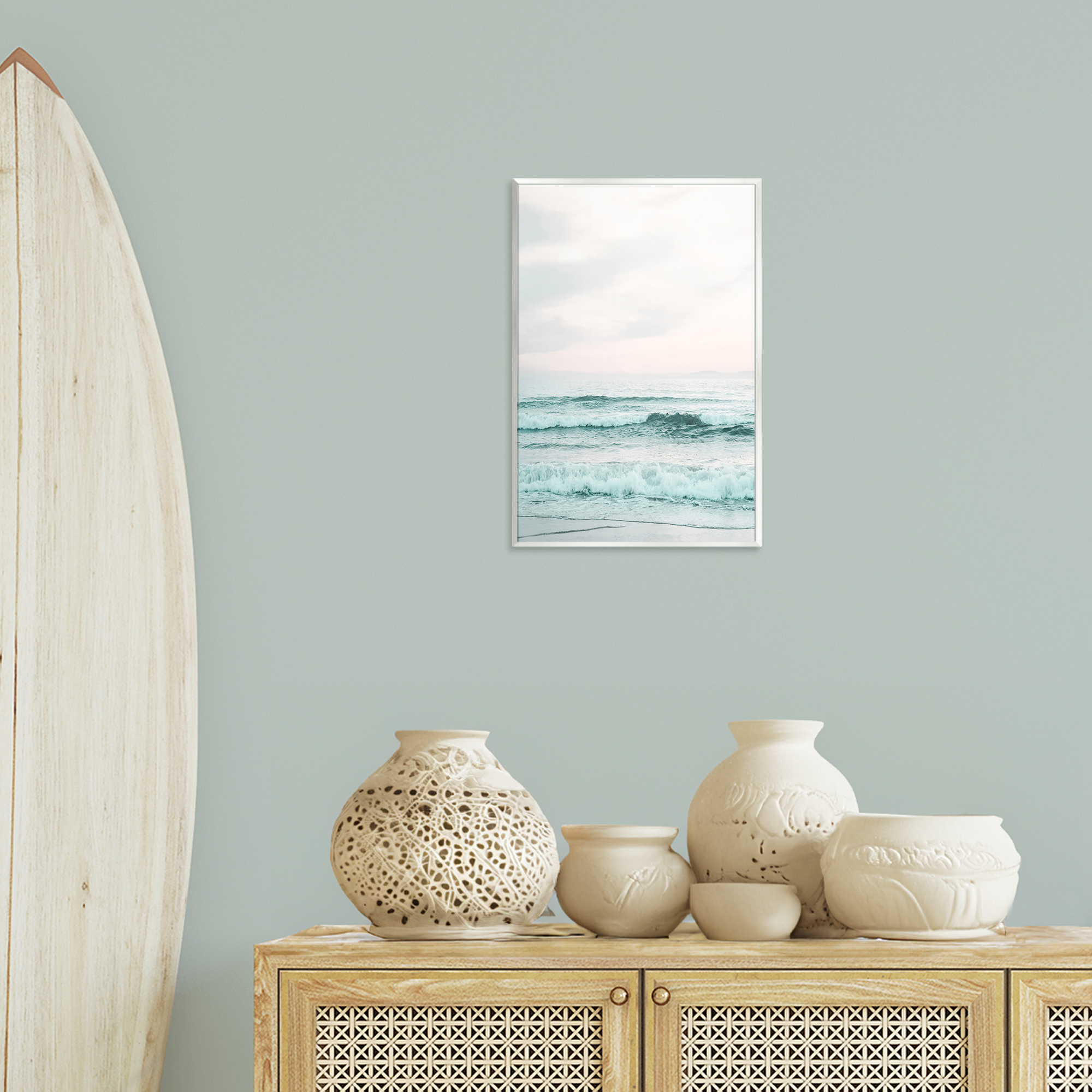 Stupell Industries Teal Sea Tide Nautical & Beach Photography Unframed Art Print Wall Art, 13 x 19