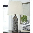 thumbnail image 3 of Signature Design by Ashley Mahima Eclectic Paper Table Lamp, Set of 2 , 25.5", Black & White, 3 of 5