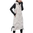 thumbnail image 2 of Fiogavroetic Gilet Sans Manches pour Femmes, Veste Longue d'Hiver en Coton, 2 of 7