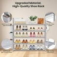 thumbnail image 4 of 5-Tier Shoe Rack with Hook & Side Pocket – Space Saving Organizer for 20–25 Pairs, Sturdy Free Standing Shoe Shelf for Closet, Entryway, Small Spaces, 4 of 13