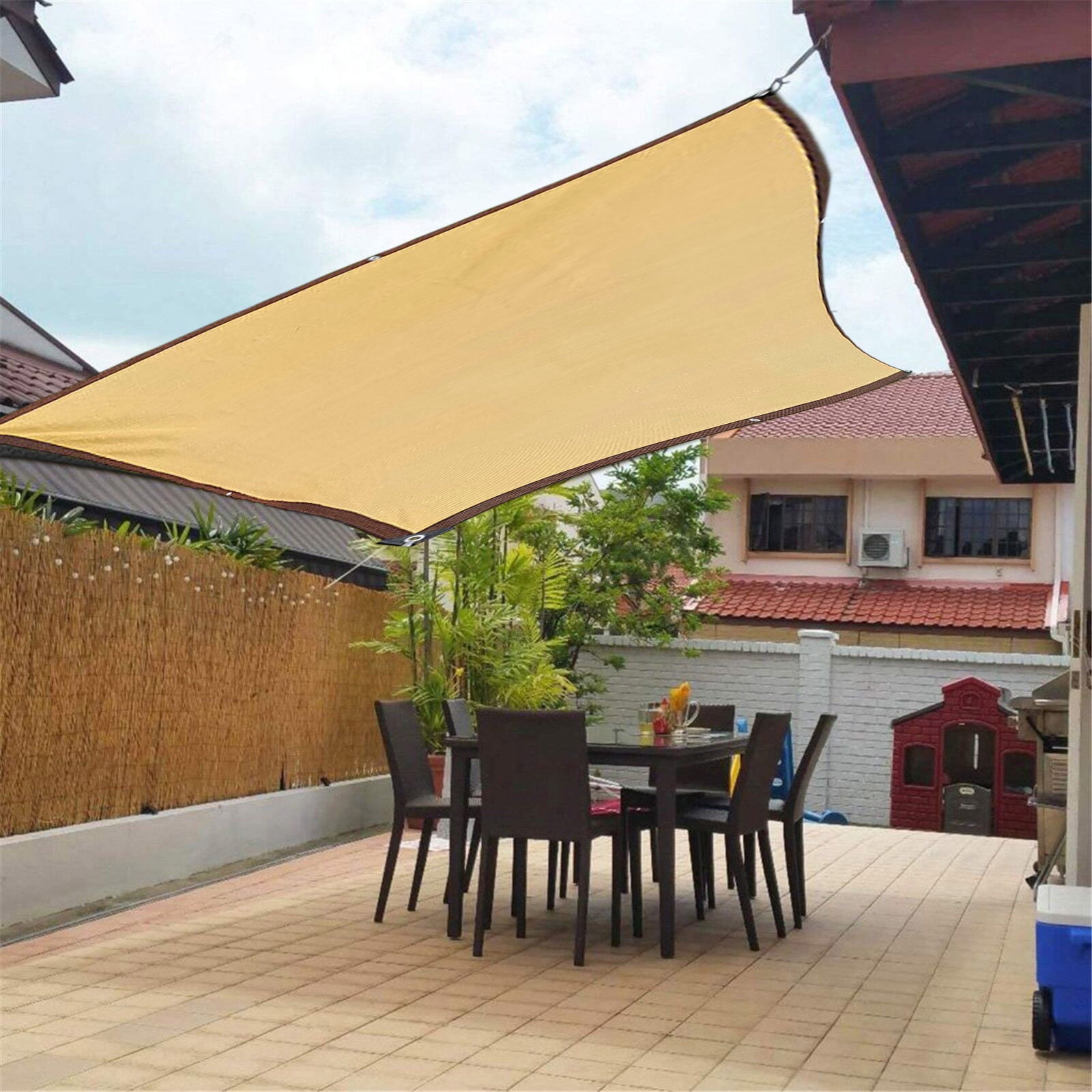 kladzum Sun Shade Sails Rectangle Shade Canopy Awning Outdoor Sunshade Cloth Screen for Patio Garden Backyard Outdoor Facility