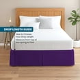 thumbnail image 3 of 11-Inch DropTwin XL Size 39" x 80" Purple Solid Bed Skirt Split Corner Pleated Style Easy Fit Easy Care 100% Egyptian Cotton 500 Thread Count, 3 of 6