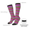 thumbnail image 4 of Balery Colorful Mexican Stripes Calcetines novedosos Calcetines deportivos Calcetines hasta la rodilla Calcetines de algodón Calcetines originales y geniales, 4 of 6