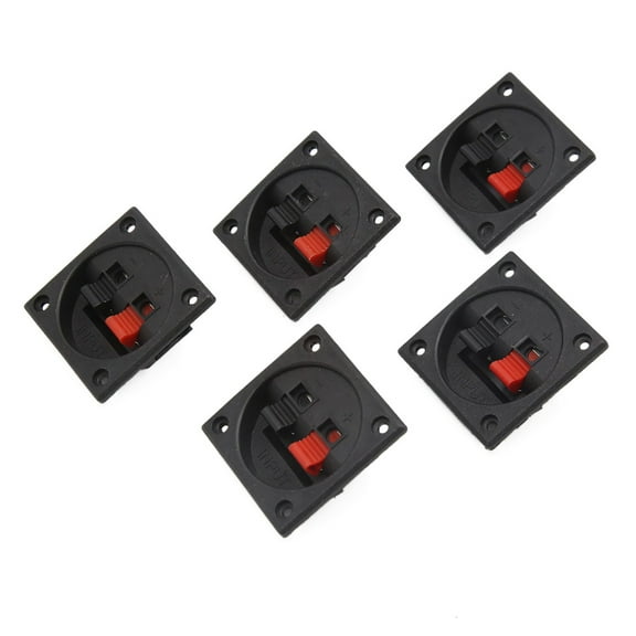 REGALWOVEN 5Pcs Car Audio Speaker Push Spring Clip Binding Post 2 Terminal Connector Board