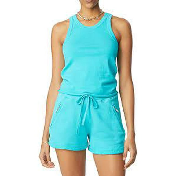 Bandier Sincerely Jules AQUA Women's The Willow Scoop Neck Tank Top, US 2XL