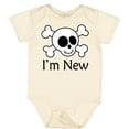 thumbnail image 3 of Inktastic I'm New Cute Skull Baby Boys or Girls Baby Bodysuit, 3 of 5
