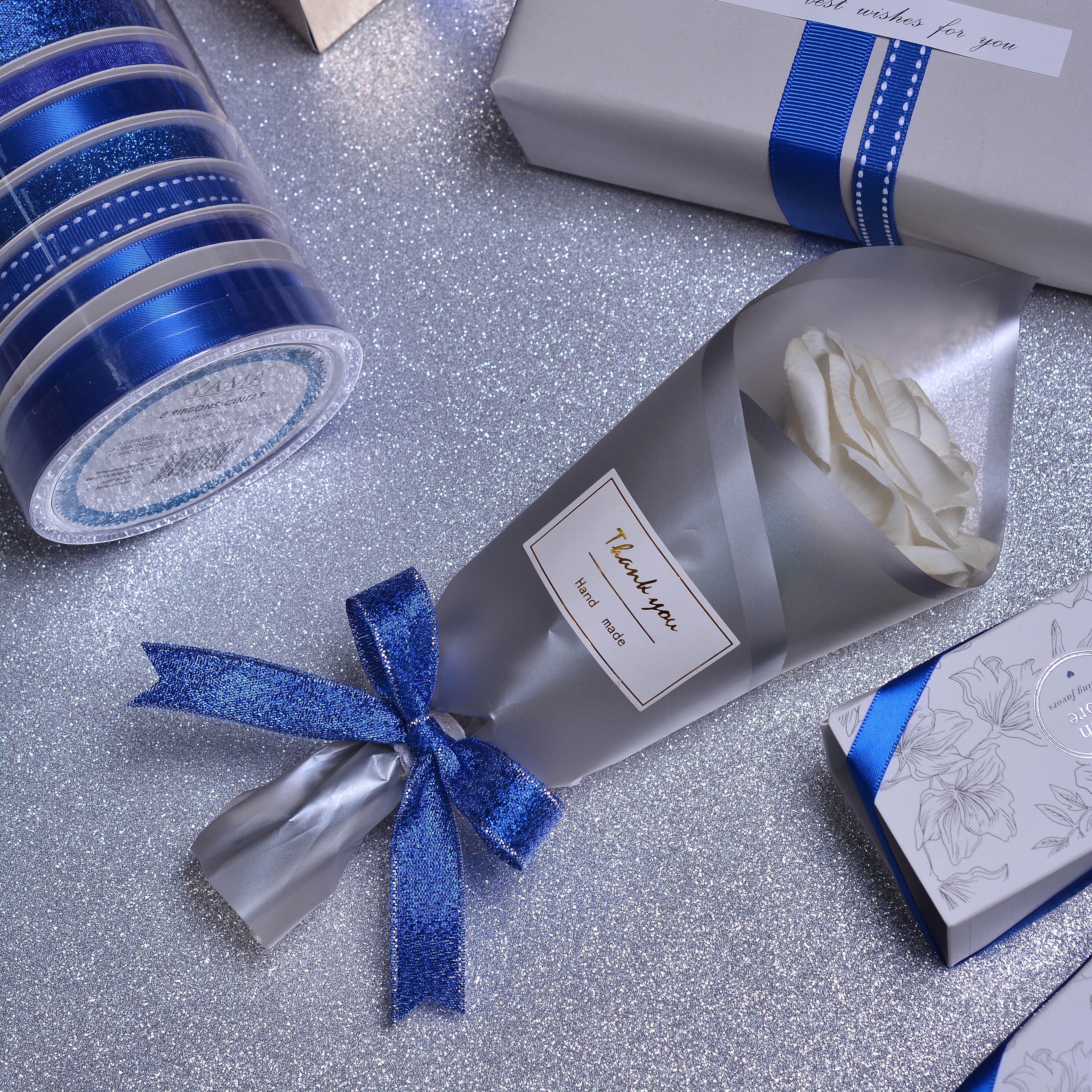 Yama Ribbon, Royal Blue Ribbon Tower, 8 Unique Ribbons, 96 feet