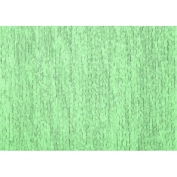Ahgly Company Indoor Rectangle Abstract Emerald Green Contemporary Area Rugs, 8' x 12'