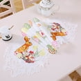thumbnail image 5 of Easter Table Runner Spring Bunnies Eggs Flowery Table Runner Cutwork Embroidered Floral And Bunnies Eggs Dresser Scarf Table Topper Home Kitchen Dining Tabletop Decoration (Runner 15"×69"), 5 of 6