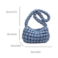 thumbnail image 4 of Bolsos de mujer Bolso bandolera de tela informal con burbujas acolchadas elegantes (Azul) Likrtyny Para Estrenar, 4 of 9