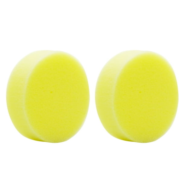 BRIGHTFUFU 2 piezas esponja de limpieza esponja enceradora esponja de cera polaca almohadillas aplicadoras de esponja lavadora limpia herramienta de lavado (amarillo)