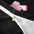 thumbnail image 4 of Erosebridal Cute Pink Bowknot Duvet Cover Set,Princess Bowtie Letter E Bedding Full For Girls Kids,Reversible Black 3 Pieces,No Comforter, 4 of 6