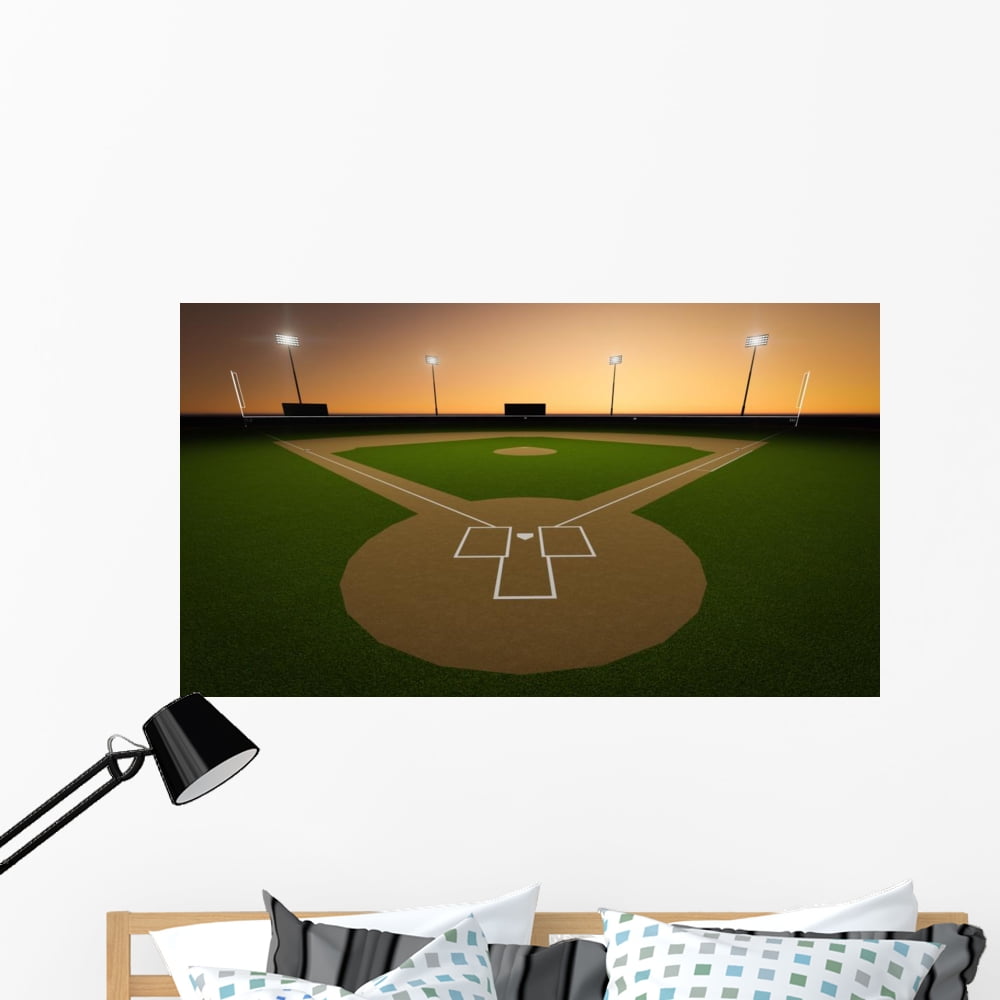 Baseball Stadium Wall Mural Decal Sticker, Wallmonkeys Peel & Stick