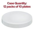 thumbnail image 4 of Smarty 7.5" White with Silver Rim Organic Round Disposable Plastic Salad Plates 120ct, 4 of 7