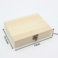 thumbnail image 6 of Solid Wood Box Keepsake Box Organizer Wooden Box with Hinged Lid Storage Box M, 6 of 6