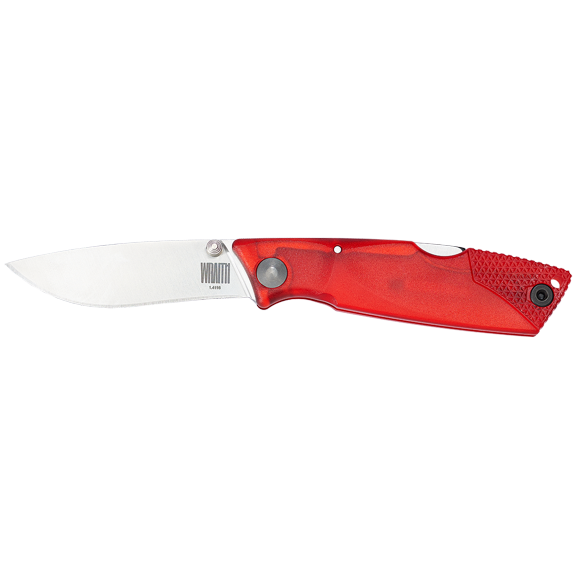 Ontario Knives Wraith Lockback Knife AUS-8 Stainless & Fire Red Handle
