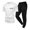 White B, variant on Stamzod Mens Fall Outfits 2 Piece Crewneck Short Sleeve Shirts and Joggers Sets Casual Sports Track Suits Mens Fashion Clothing Army Green B XXL