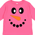 thumbnail image 4 of Inktastic Cute Smiling Snowman Face with Carrot Nose Boys or Girls Long Sleeve Toddler T-Shirt, 4 of 5
