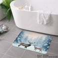 thumbnail image 3 of SPXUBZ Non-slip Flannel Floor Mat with Deer Winter Scene Design for Bathroom Kitchen Bedroom Decor 16x24 inch, 3 of 5