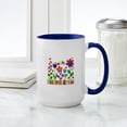 thumbnail image 4 of CafePress - Rainbow Spring Flowers Mugs - 15 oz Ceramic Large White Novelty Mug, 4 of 4