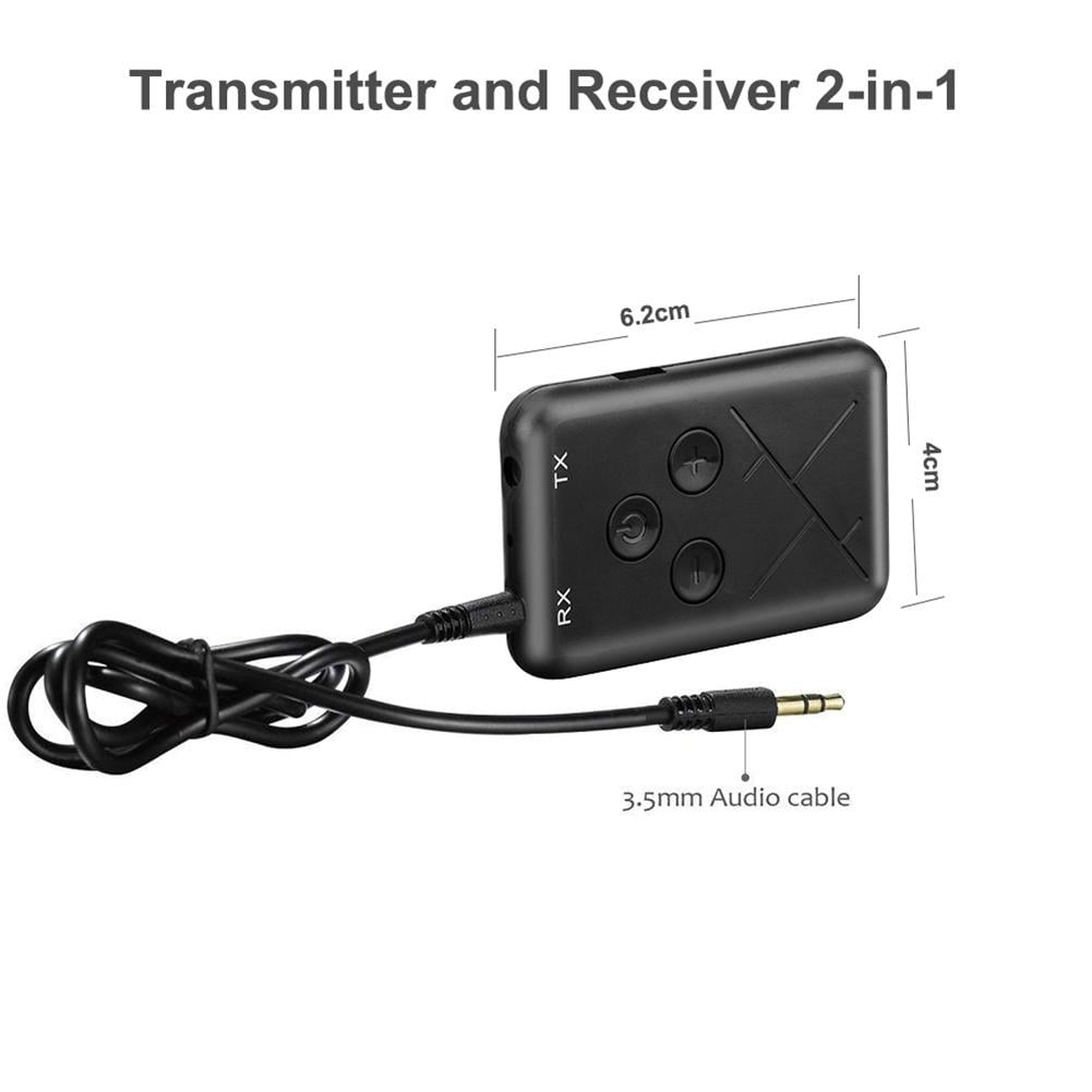 DonLucancy 2 in 1 Bluetooth 4.2 Sender Wireless Audio Adapter Mini 3,5-mm-TV-Empfänger Stereo-Audio-Musik-Adapter für TV für Zuhause