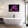 thumbnail image 3 of ZHONGYUTONG Zen Canvas Wall Art purple Orchid Flower Picture Spa Still Life Meditation Painting Print for Bathroom Decor Framed (12.00" x 18.00"), 3 of 5