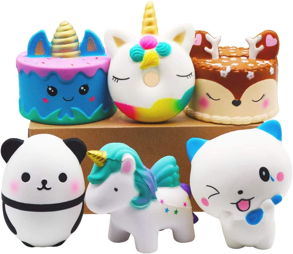 Tianlu 6 Pcs Squishies Toy Jumbo Slow Rising Unicorn Horse,Cake,Unicorn  Donut,Panda,Spoon Cat Set for Kids Party Favors Stress Relief Toys -  Walmart.com