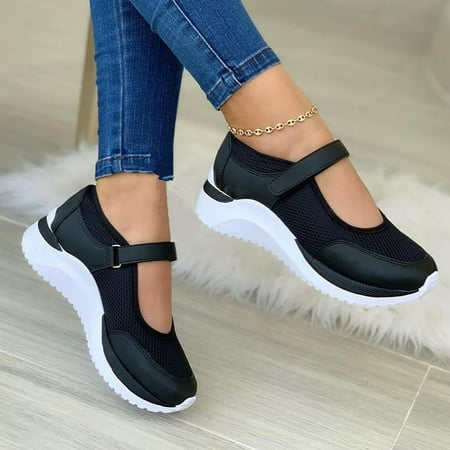 

HIMIWAY Womens Sandals Sandals Women Round Head Shallow Mouth Soft Leather Grandma Shoes Women s Shoes Black 36