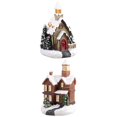 thumbnail image 1 of de decoración de escritorio con para casa de nieve con navideña de resina de 2 uds. Yuyangstore Casa de miniaturas de resina, 1 of 7