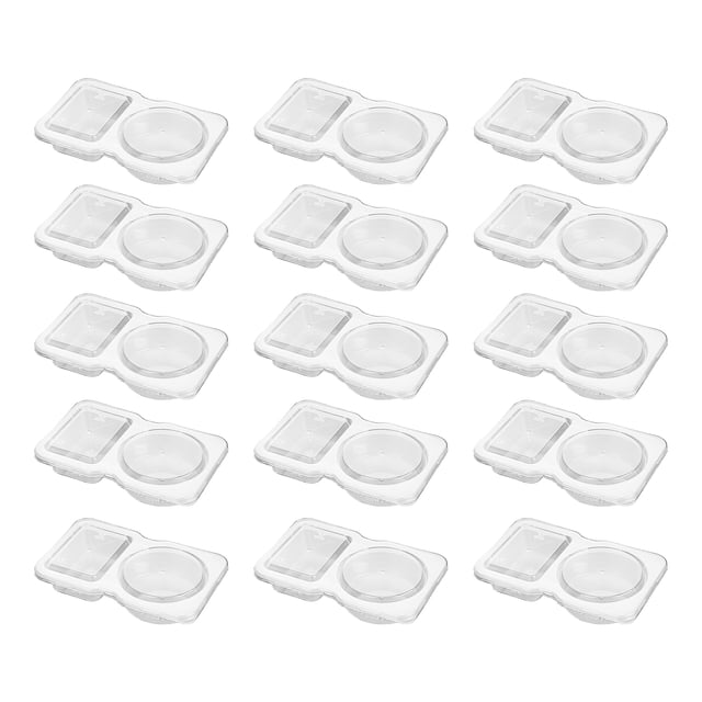 Bewildely Caja de salsa de una pieza de pisos para aceite de chile, paquete de 15 tazas pequeñas para condimentos con tapa, salsa para mojar Mostrada 15 piezas