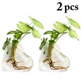 thumbnail image 2 of Wall Hanging Planter Modern: 2PCS Decorative Glass Planter Flower Vase Plant Pot, 2 of 10