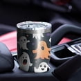 thumbnail image 4 of 30oz Colorful Halloween Ghosts Pattern Tumblers Stainless Steel Tumbler with Lid and Straw,Vacuum Insulated Double Wall Travel Tumbler Cups Mug with Cleaning Brush for Coffee,Tea, 4 of 7