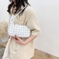 thumbnail image 4 of Bolsa Moda mujer Plaid impresión hombro axila bolso pequeño bolsos (blanco) Ehuebsd Nuevos Originales, 4 of 9