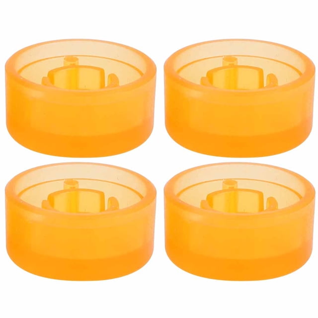 4 piezas de pedales de plástico para guitarra eléctrica, accesorios para instrumentos musicales (naranja)
