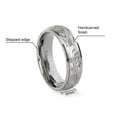 thumbnail image 2 of Titanium Wedding Rings with Handcarved Floral Design, Wedding Band, Engagement Anniversary Ring Comfort Fit, 2 of 6