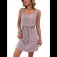 thumbnail image 1 of Vestido Mini con Cordón Texturizado y Calado para Mujer, Rosa y , Talla S, 1 of 7