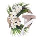 thumbnail image 1 of Easter Wreath with Garland, Easter Wreath Decor for Front Door , Artificial Celebration Wreath White, 1 of 5