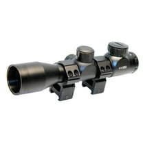 Trinity 4x32 hunting scope Illuminated red green reticle picatinny rail style aluminum black.