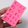 thumbnail image 4 of Bearachild Moldes de Fondant A-Z letras en inglés molde en relieve hecho a mano artesanía caramelo fundición morir celebración postre pudín Cocina y Comedor Número/Rosa Bearachild HA062186-05B, 4 of 6
