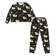 thumbnail image 5 of FOR U DESIGNS Star Moon Cow Womens Pajama Bottoms with Pockets and Drawstring 2 Pack Size S Nightwear Long Sleeve Crew Neck Tops and Pants for Women Jogger Winter, 5 of 6