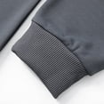 thumbnail image 4 of Men's Thermal Shirt Long Sleeve Button Stand Collar Solid Pullover Top with Pocket Dark Gray M, 4 of 5
