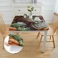 thumbnail image 2 of BANET Home Fashions Turkey Bordered Fall Tablecloth, Seasonal Dining-Table Cover, Rectangle white, 2 of 7