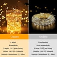 thumbnail image 2 of Gray Guirnaldas de luces solares para exteriores, alambre de cobre, luces solares centelleantes para jardín, árbol, patio, fiesta, decoración de Navidad, 2 of 5