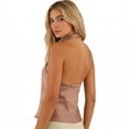thumbnail image 5 of Silk Satin Halter Tops for Women Summer 2026 Cowl Neck Tie Back Going Out Sleeveless Business Casual Tank Top Featuring Sleeveless Silky Blouse Camel S, 5 of 5