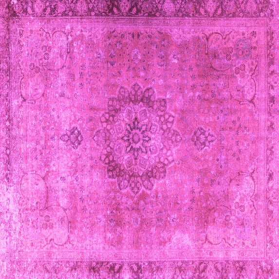 Ahgly Company Indoor Square Persian Pink Traditional Area Rugs, 5' Square