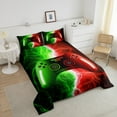thumbnail image 3 of Gamer Toddler Bedding Set Red and Green Gaming Comforter Sets for Boys Girls Kids,Video Game Console Quilt Bed Set,Abstract Lightning Down Comforter Gamer Room Decor with 1 Pillowcase, 3 of 6