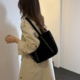 thumbnail image 5 of SPEKSEE Women Faux Suede Rivet Tote Bag Solid Color Shoulder Bag Underarm Bag Handbag Large Capacity for Daily Travel, 5 of 18
