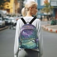 thumbnail image 7 of FORMRS Mini Backpack Purse for Women Quilted Travel Daypack Casual Shoulder Bag, Moonlight Forest, 7 of 7