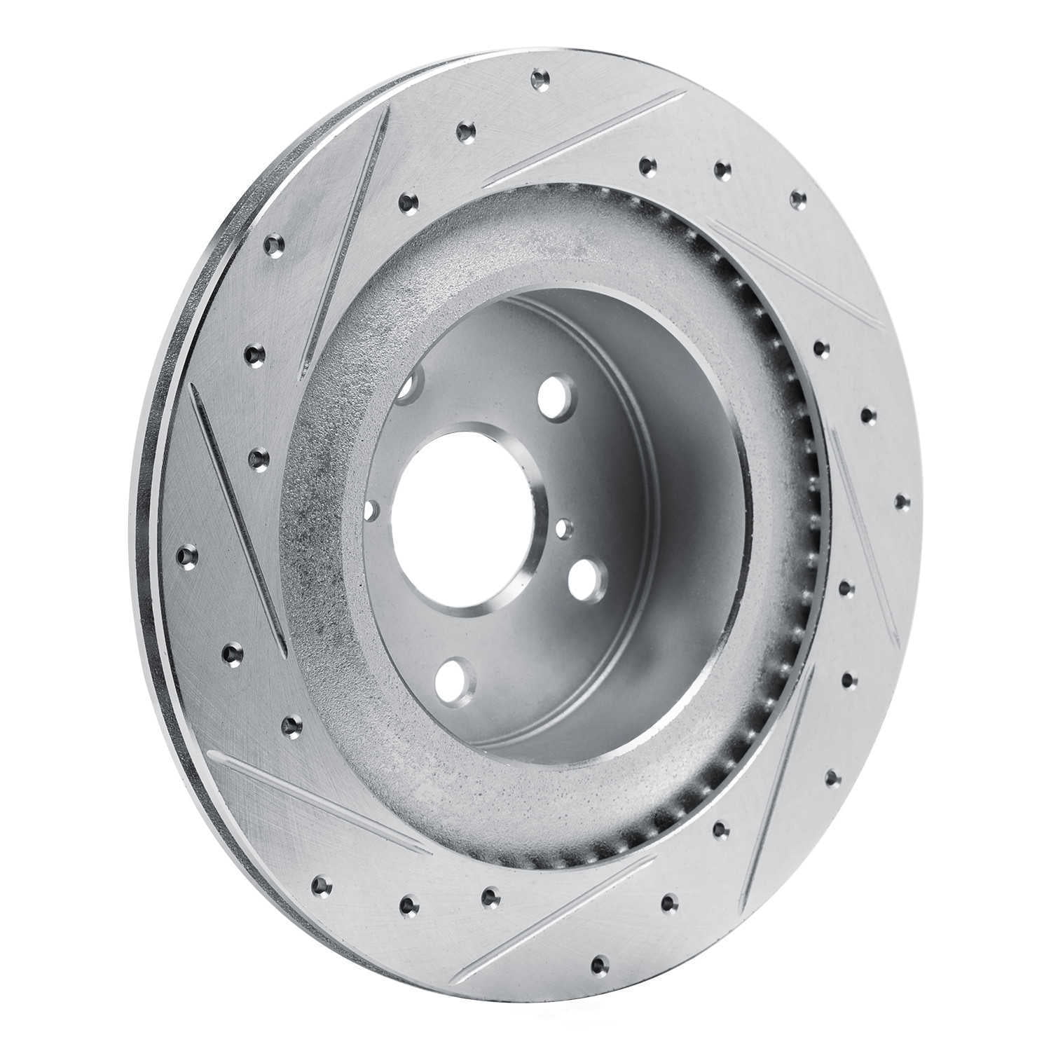 Dynamic Friction Company 631-75059R DFC Brake Rotor - Drilled And Slotted - Silver